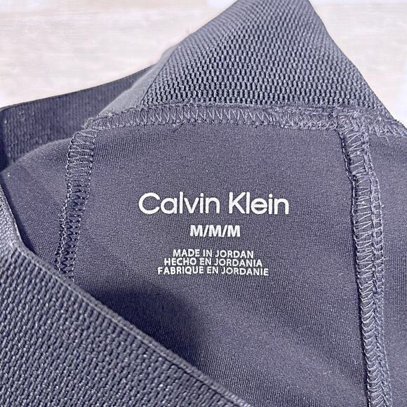 Calvin Klein Ponte Skinny Pants Black High Waist Elastic Waistband Womens Medium - Picture 5 of 6